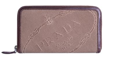 Prada Jacquard Logo Wallet, front view